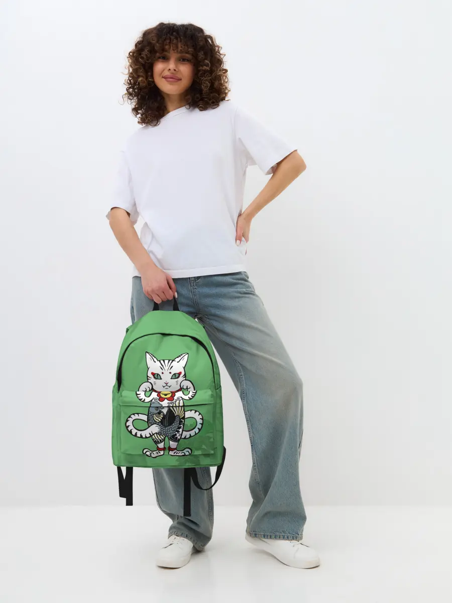 Рюкзак джинсовый / ЯПОНСКИЙ КОТ | JAPANESE CAT