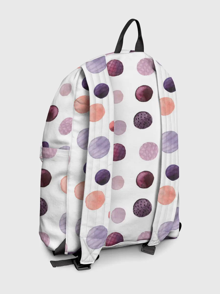 Рюкзак джинсовый / Акварельные сиреневые круги