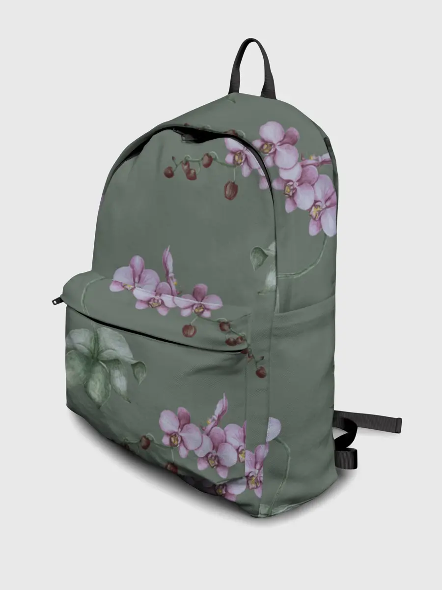 Рюкзак джинсовый / Розовые орхидеи