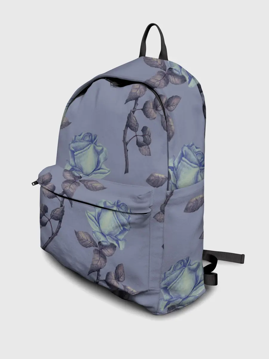 Рюкзак джинсовый / Голубые розы