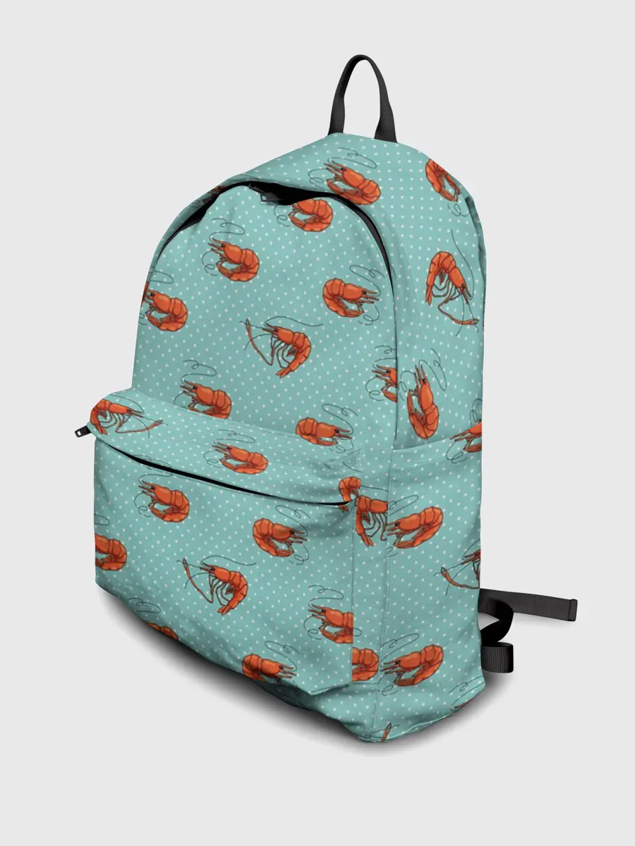 Рюкзак джинсовый / Креветки паттерн