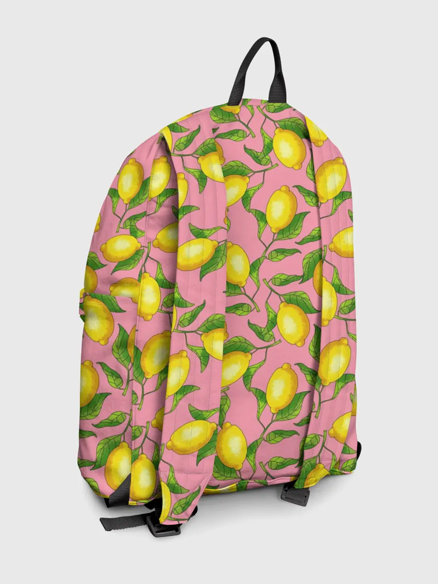 Рюкзак джинсовый / Лимоны паттерн
