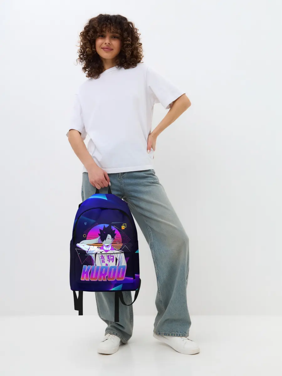 Рюкзак джинсовый / КУРОО ТЕЦУРО / TETSURO / NEON