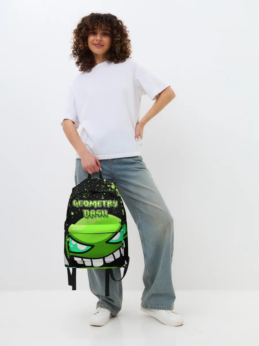 Рюкзак джинсовый / Geometry Dash