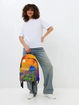 Рюкзак джинсовый / Заколдованный лес