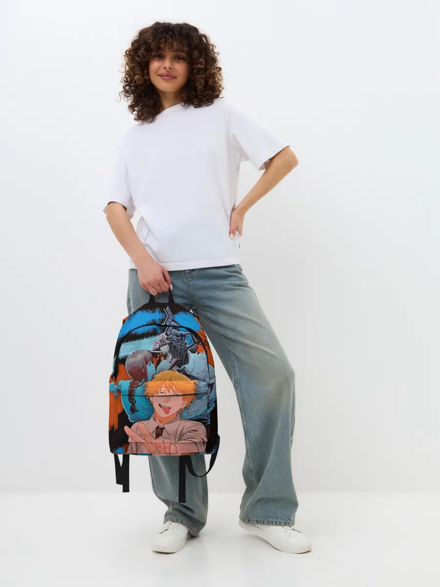 Рюкзак джинсовый / Дэндзи и Макима