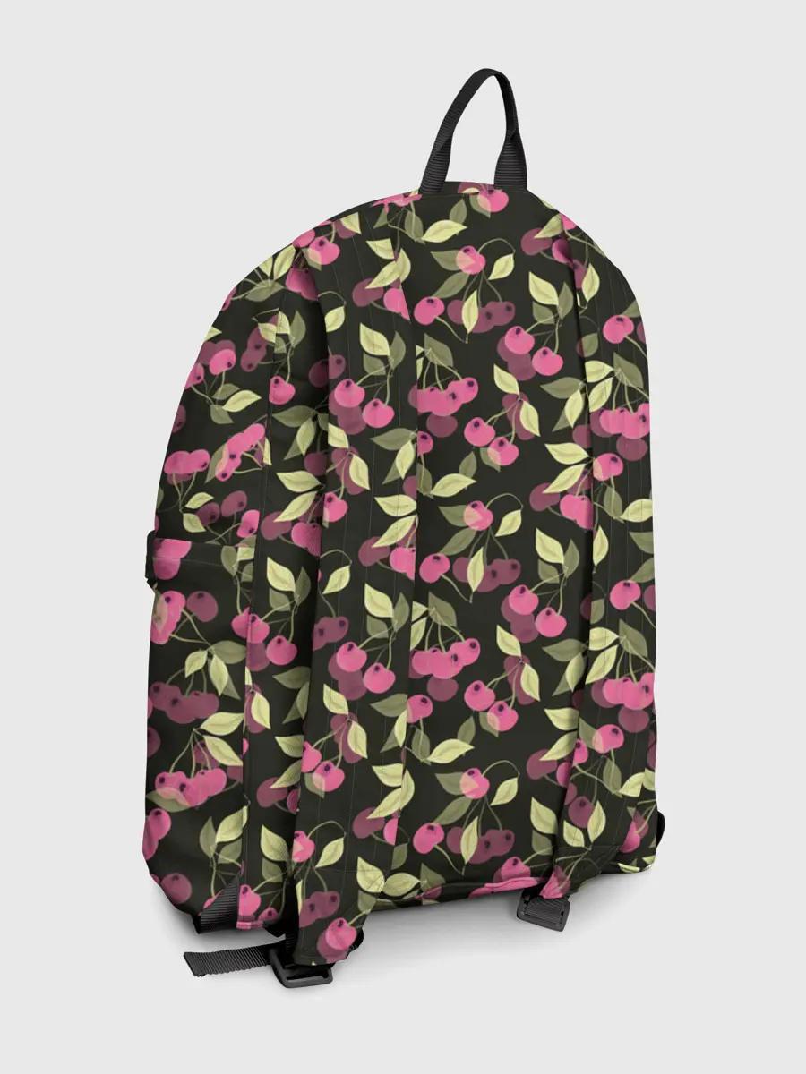 Рюкзак джинсовый / Вишневый узор