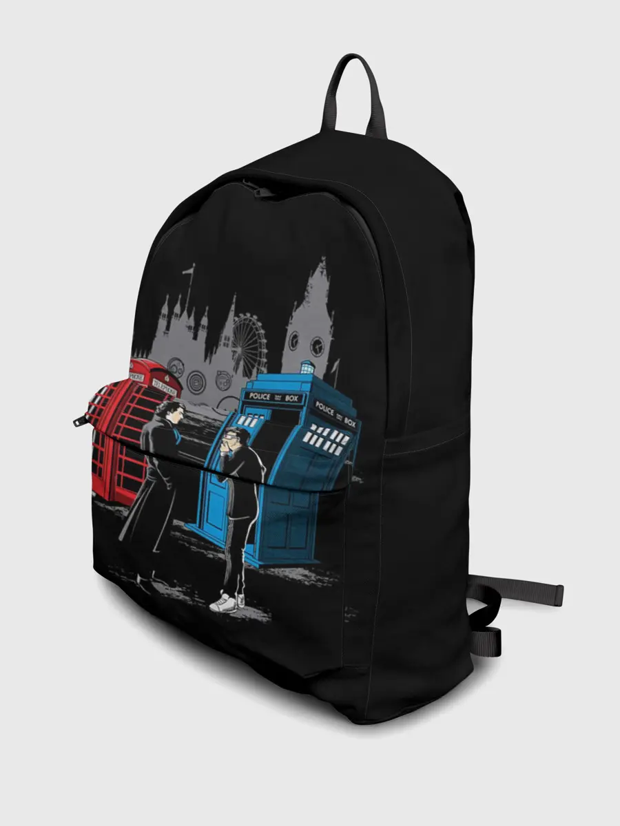 Рюкзак джинсовый / Шерлок х Доктор