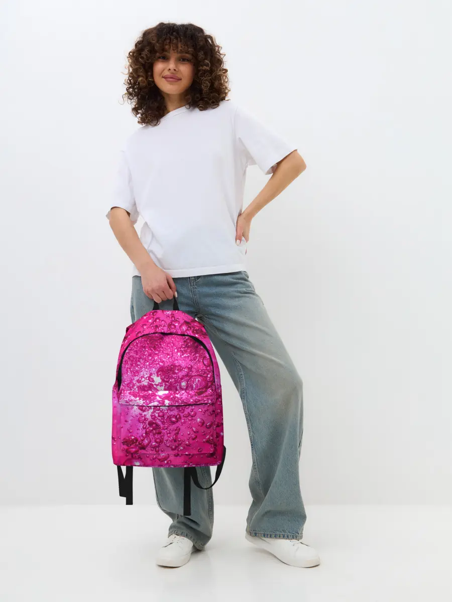 Рюкзак джинсовый / Розовые Пузырьки