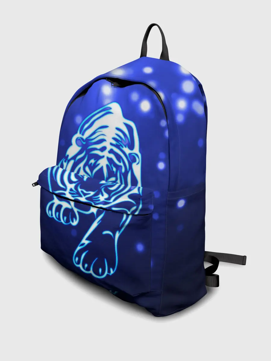 Рюкзак джинсовый / Неоновый тигр