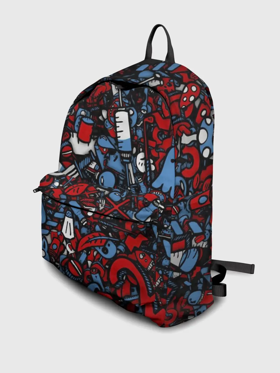 Рюкзак джинсовый / RedBlue stikers