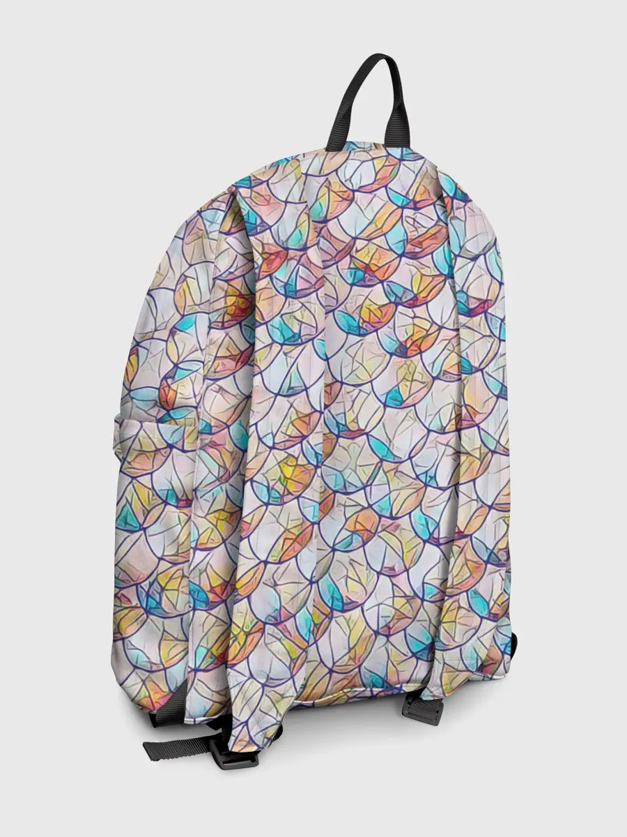 Рюкзак джинсовый / Разноцветная чешуя