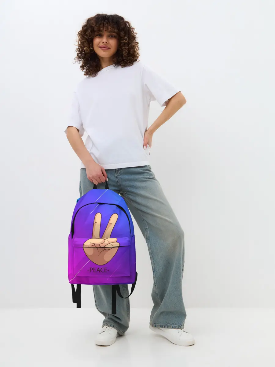 Рюкзак джинсовый / ВСЕМ МИР | PEACE