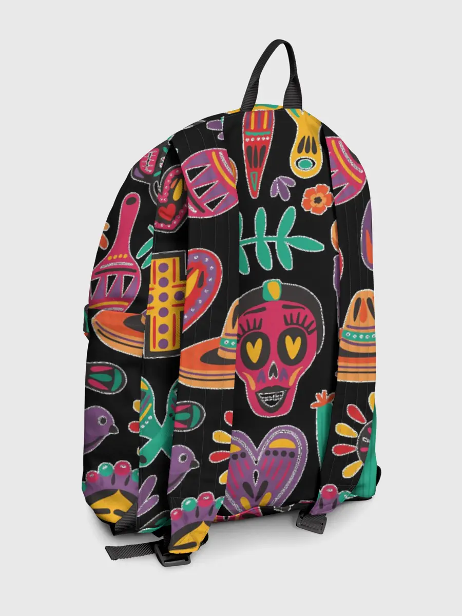 Рюкзак джинсовый / Весёлый и бодрый Хэллоуин