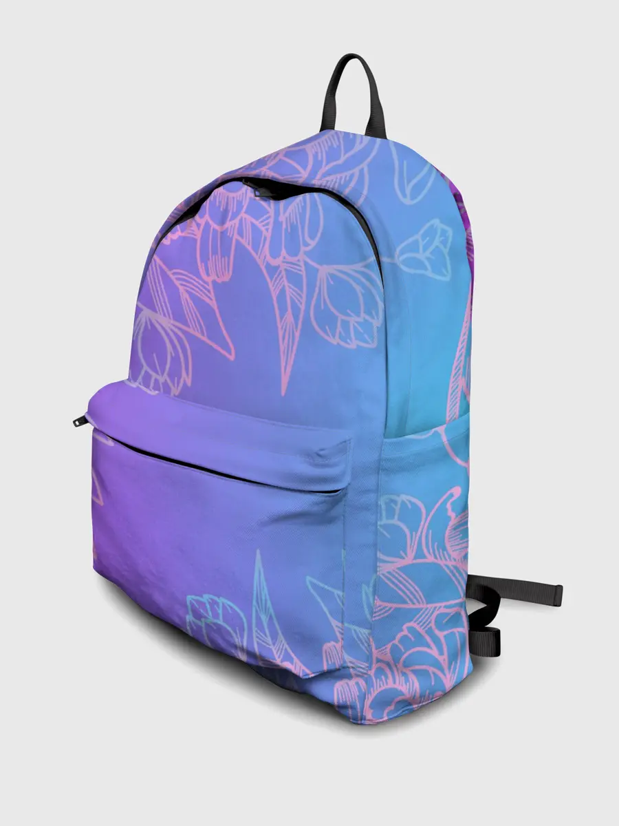 Рюкзак джинсовый / Цветочный Градиент