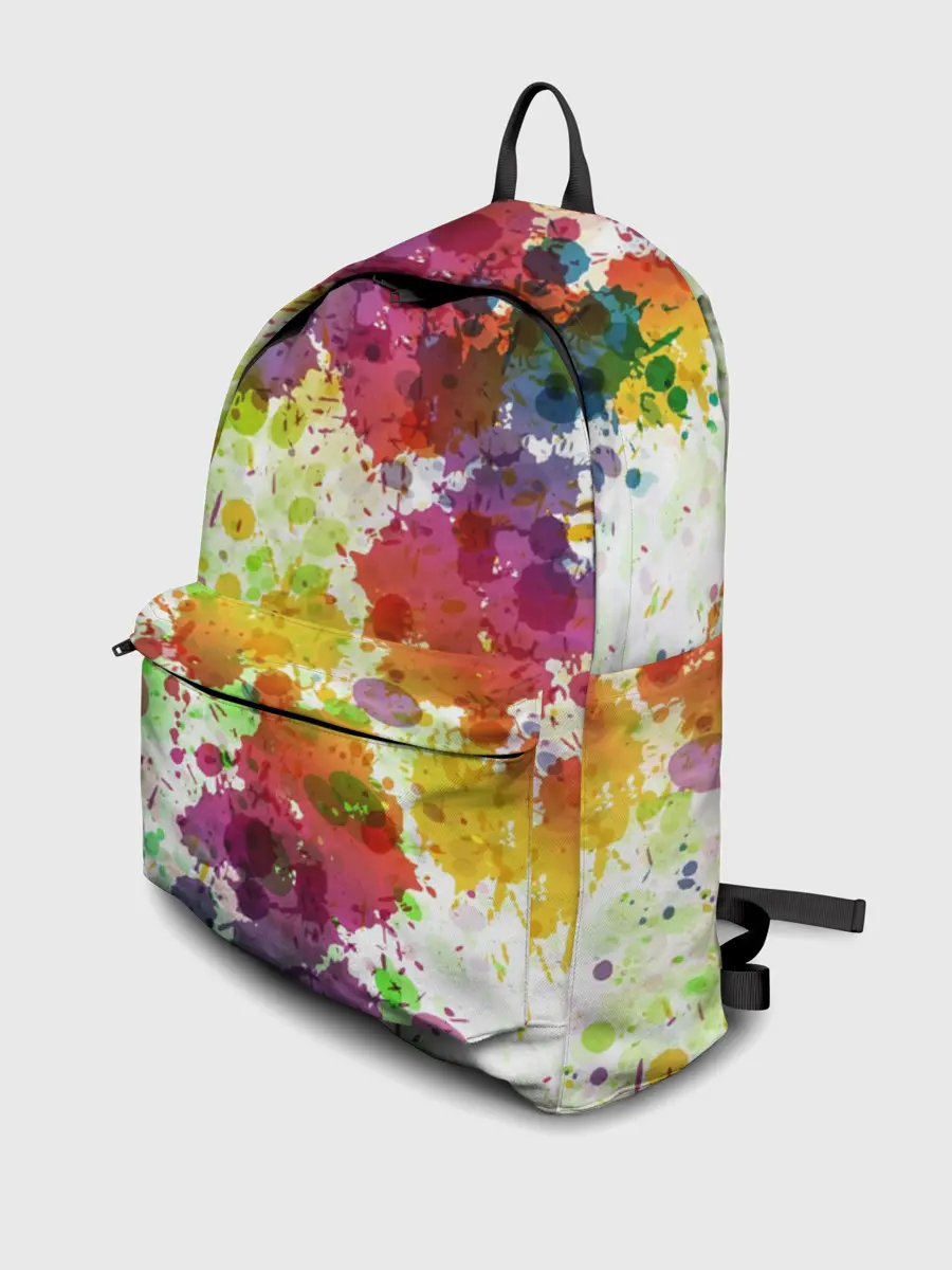 Рюкзак джинсовый / Красно-жёлтые пятна