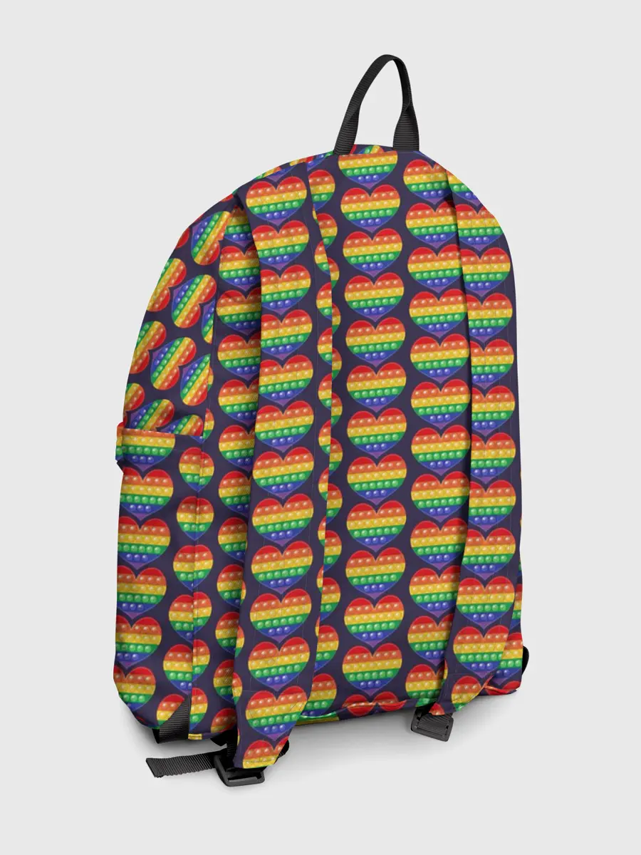 Рюкзак джинсовый / Большое сердце ПОП-ИТа