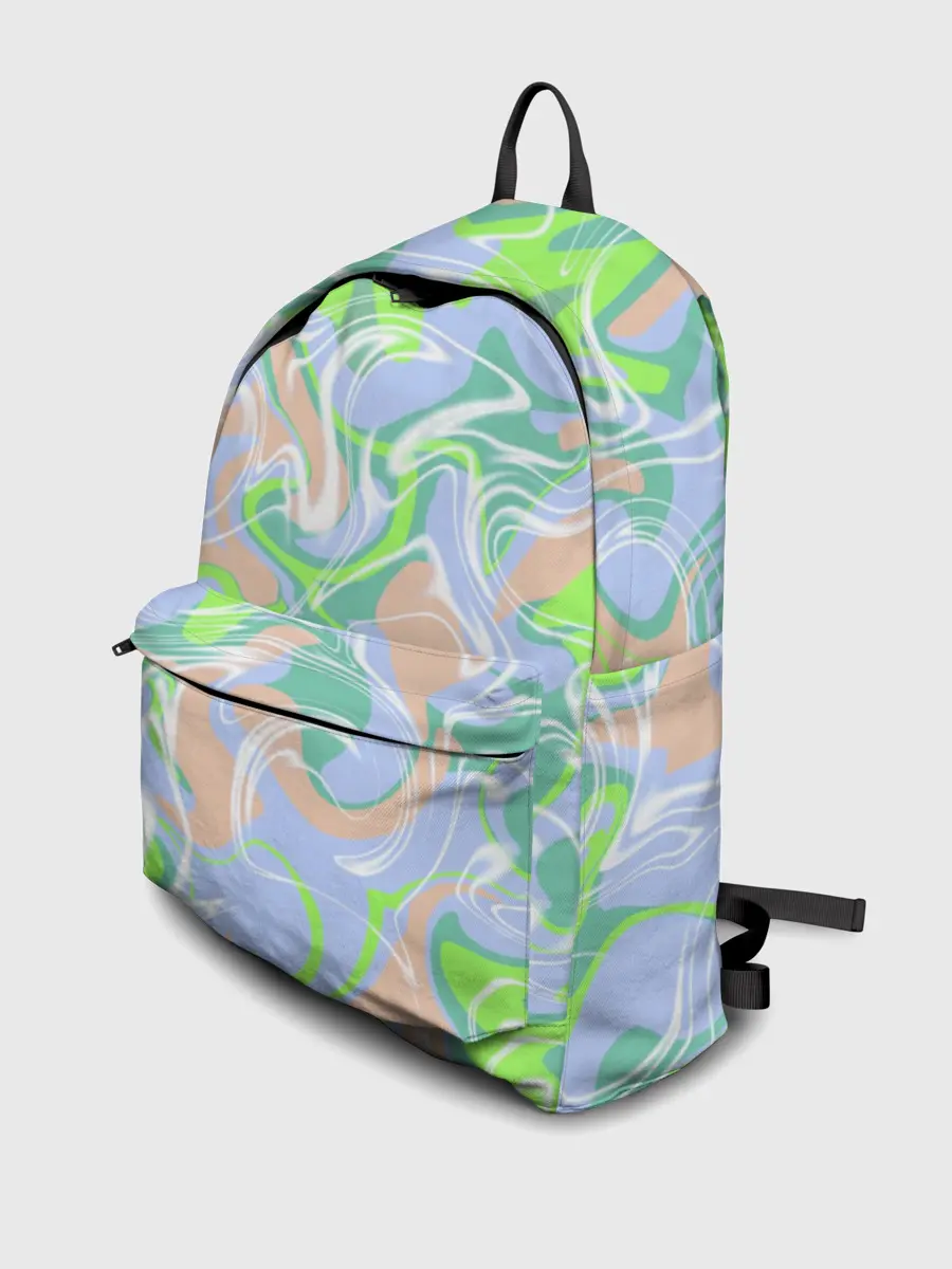 Рюкзак джинсовый / Разноцветные разводы красок