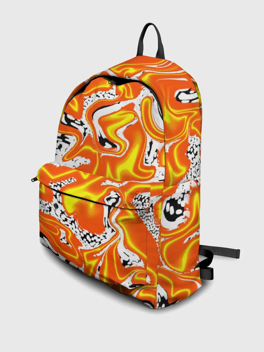 Рюкзак джинсовый / Огненные разводы лавы