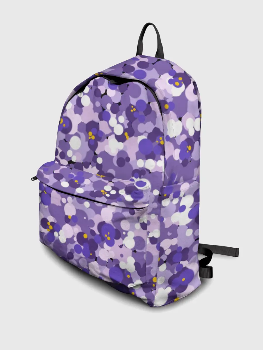 Рюкзак джинсовый / Анютины глазки узор