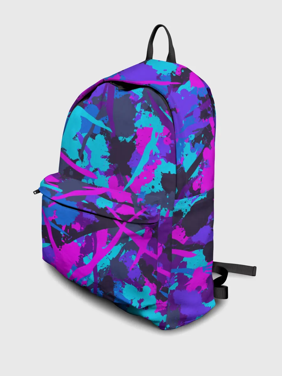 Рюкзак джинсовый / Неоновые кляксы