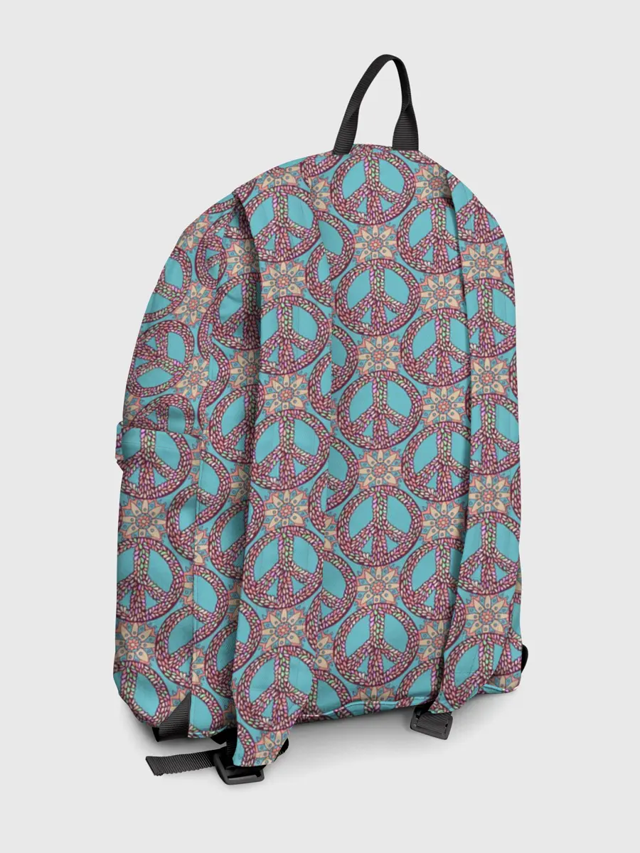 Рюкзак джинсовый / Символы хиппи