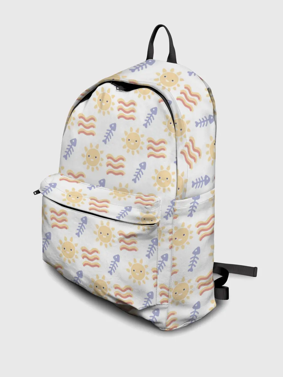 Рюкзак джинсовый / летнее солнце и волны