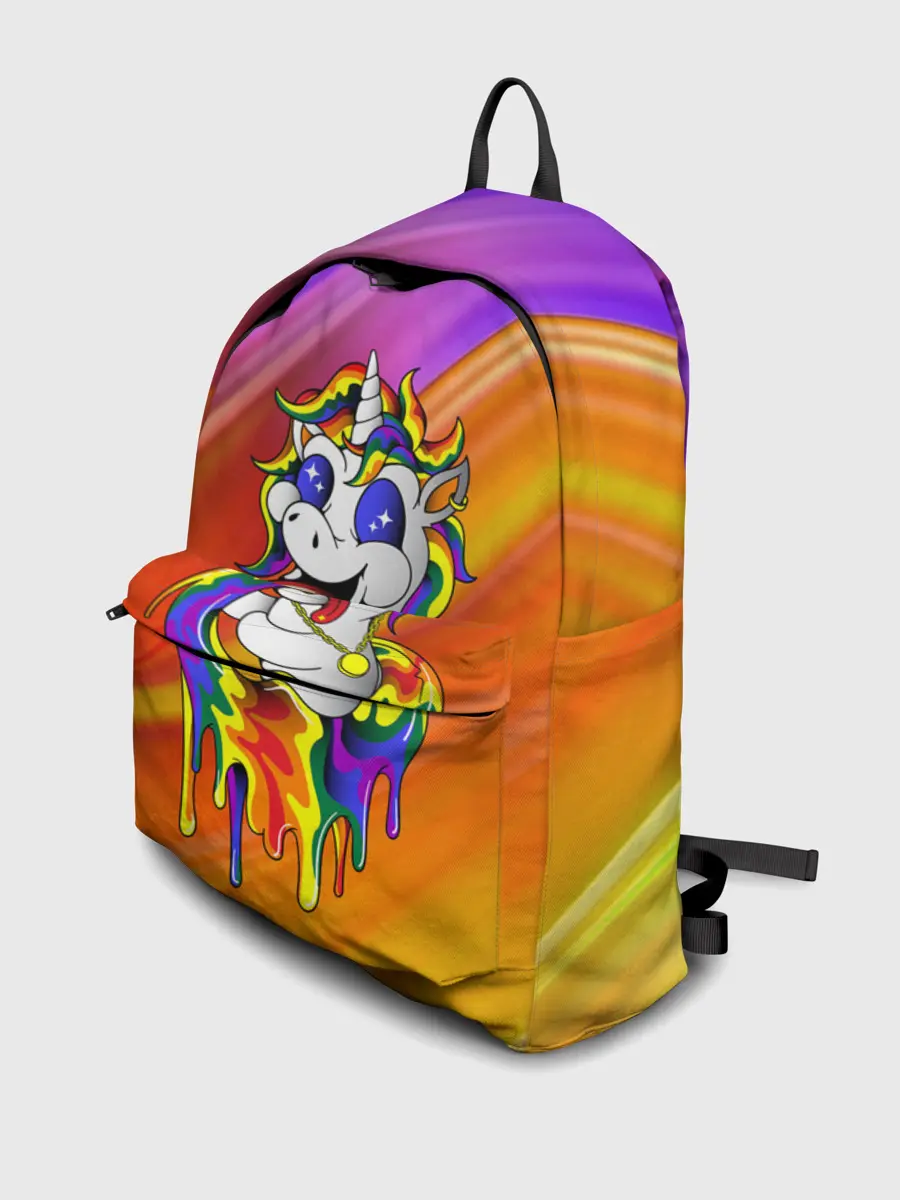 Рюкзак джинсовый / Единорог | Unicorn | Rainbow