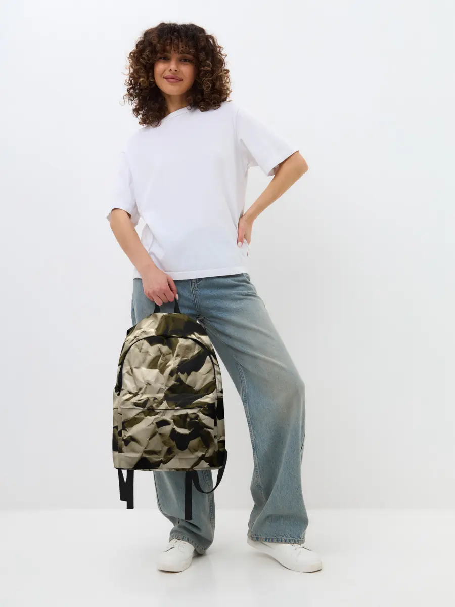 Рюкзак джинсовый / Мягкая мятая бумага