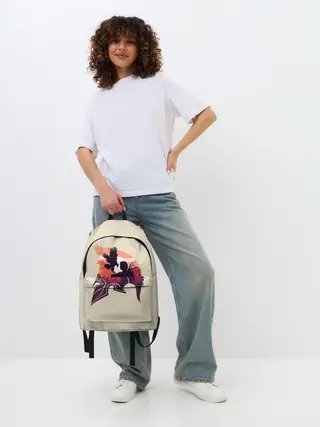 Рюкзак джинсовый / Кассандра с ястребом