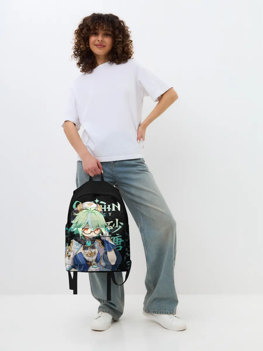 Рюкзак джинсовый / Сахароза / Genshin Impact