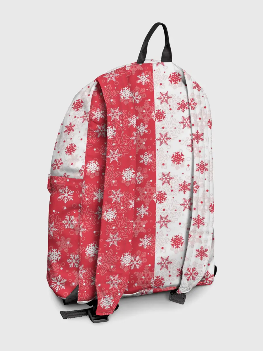 Рюкзак джинсовый / Снежинки - новогодние узоры