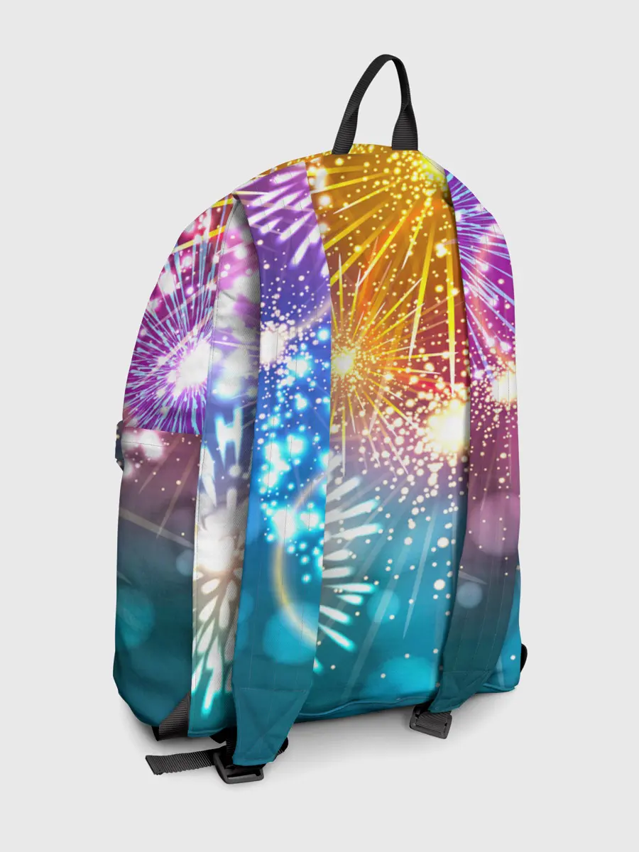 Рюкзак джинсовый / Атмосфера праздника, яркий салют