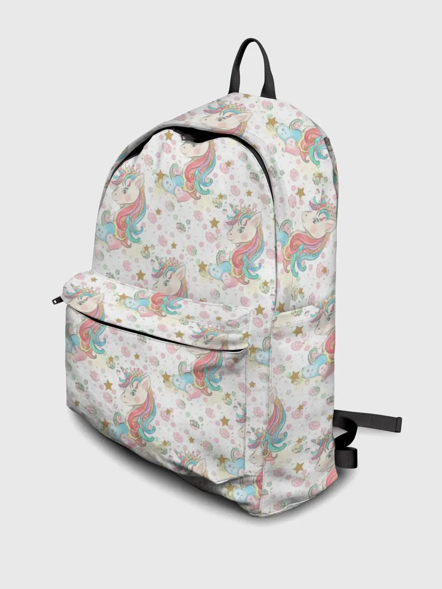 Рюкзак джинсовый / Единороги паттерном