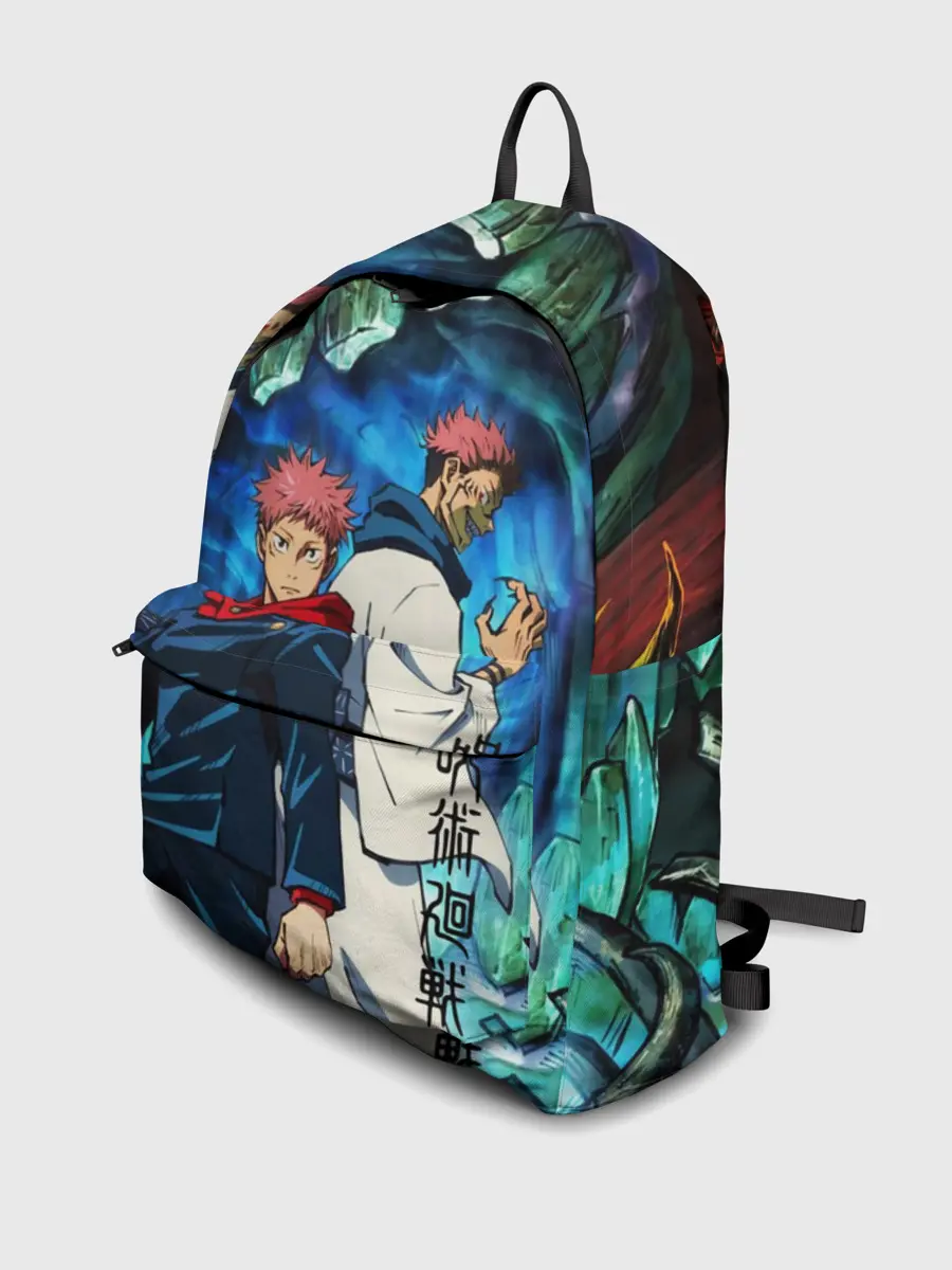 Рюкзак джинсовый / Магическая битва, Итадори и Сукуна