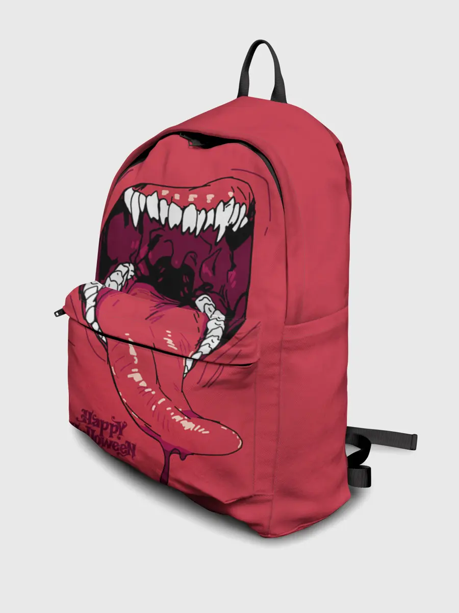 Рюкзак джинсовый / Пасть красного хищника