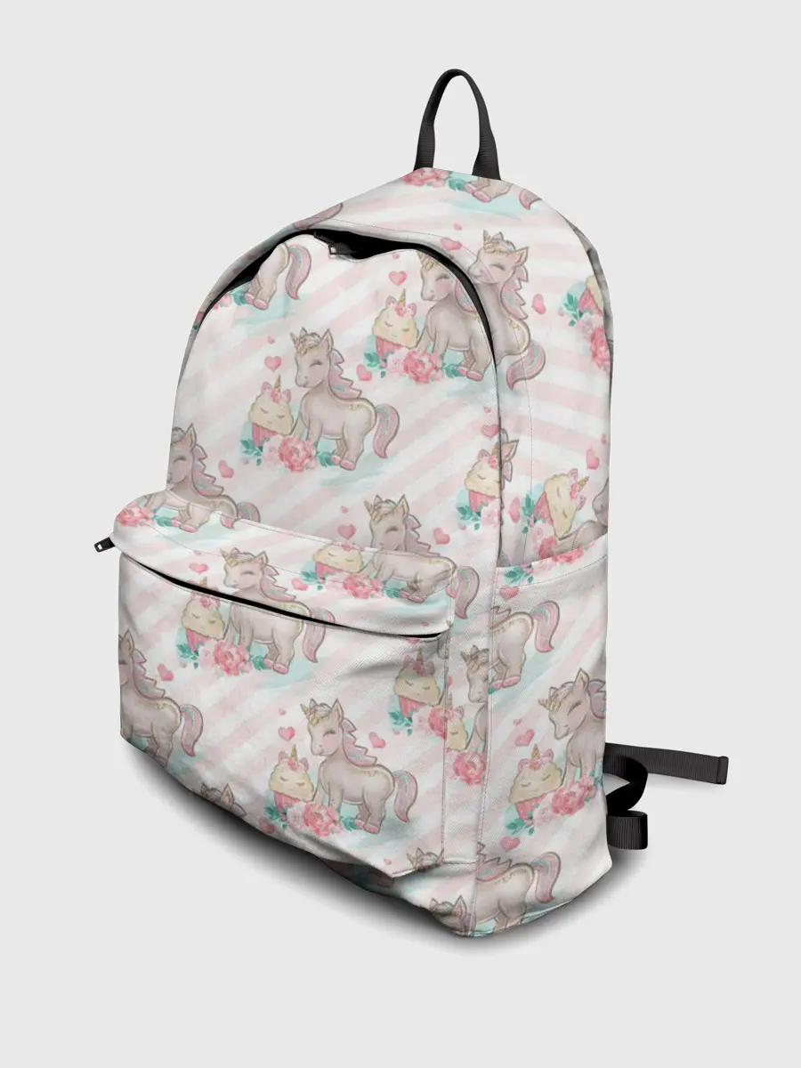 Рюкзак джинсовый / Единороги паттер