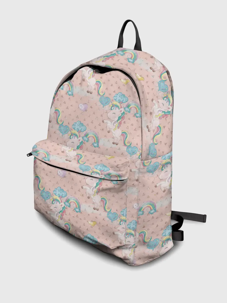 Рюкзак джинсовый / Единороги из паттерна