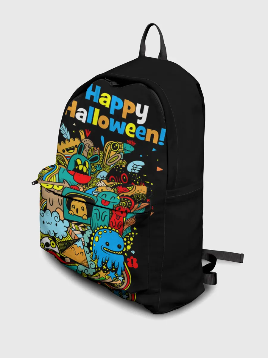 Рюкзак джинсовый / Монстры празднуют Хеллоуин
