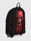Рюкзак джинсовый / Красный череп в кровавых розах