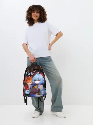 Рюкзак джинсовый / Тарталья и Гань Юй, Genshin Impact