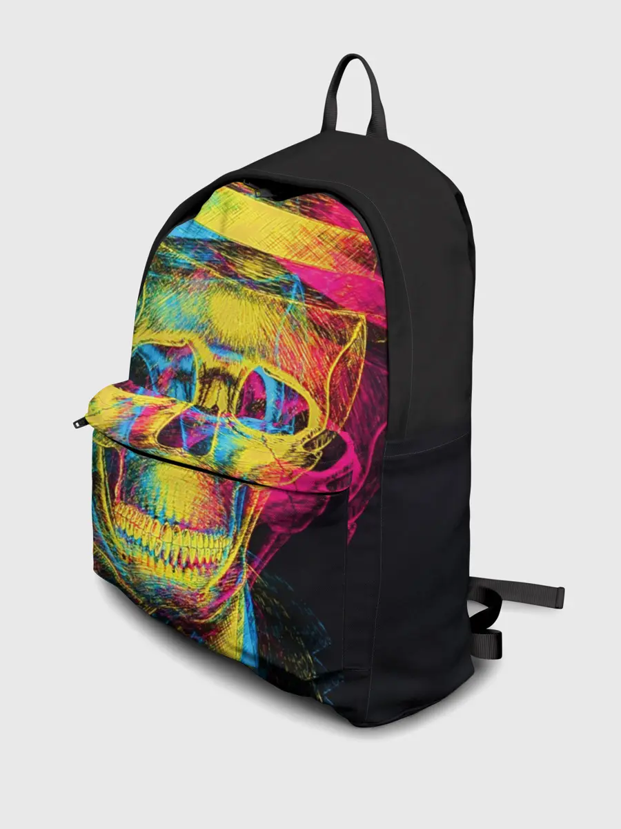 Рюкзак джинсовый / Череп-анаглиф