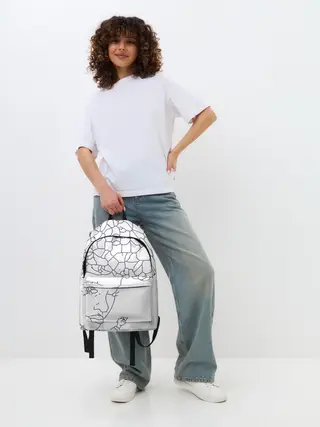 Рюкзак джинсовый / Афро абстракция