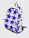 Рюкзак джинсовый / Синие звёзды на белом фоне