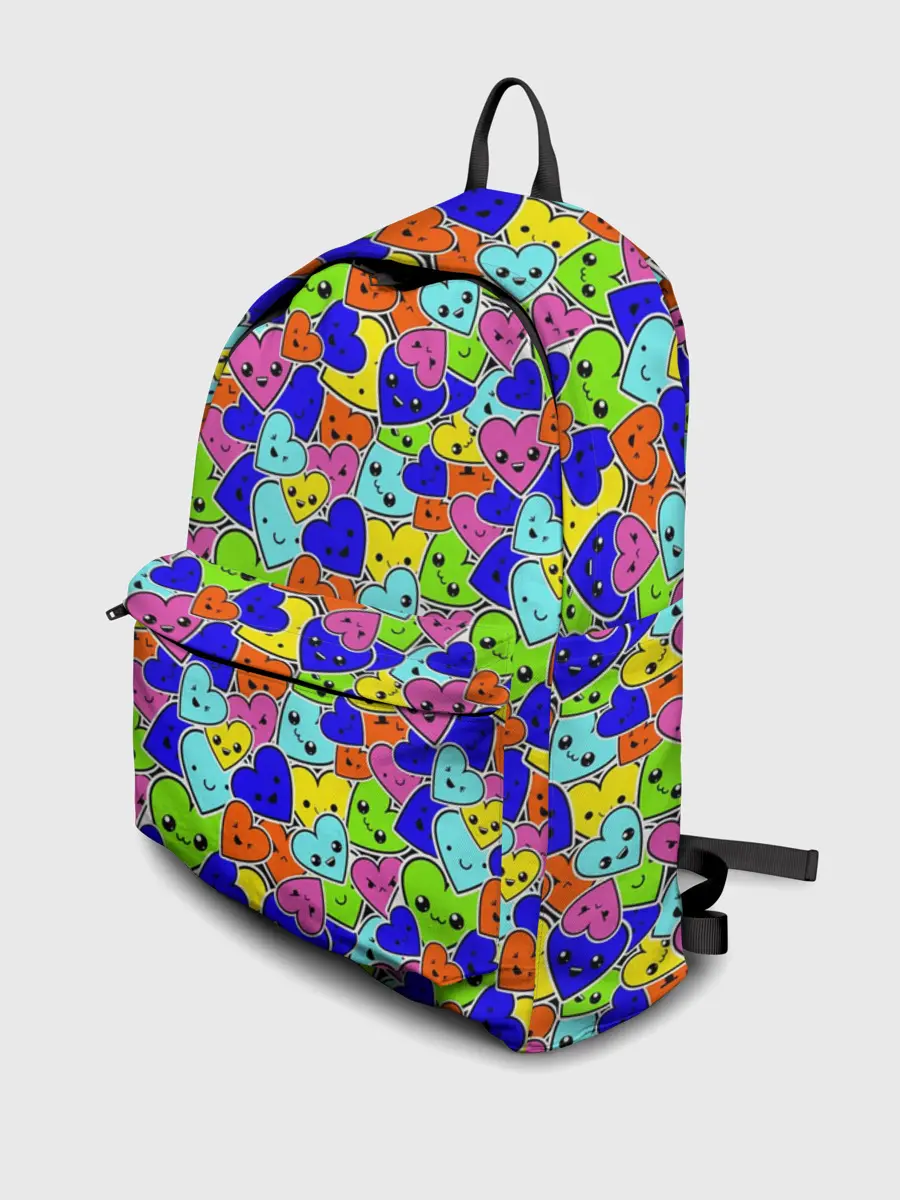 Рюкзак джинсовый / Сердечки