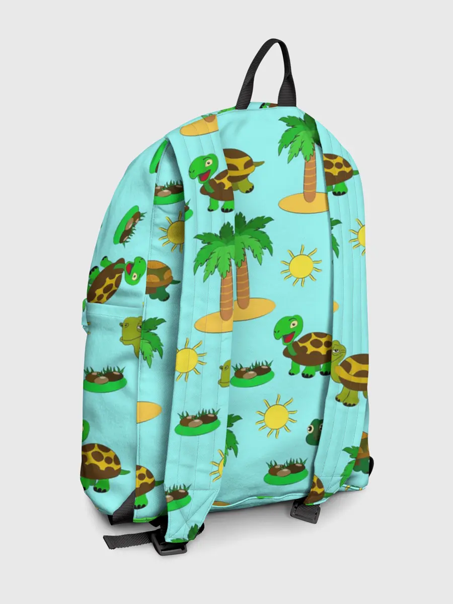 Рюкзак джинсовый / черепашки и пальмы