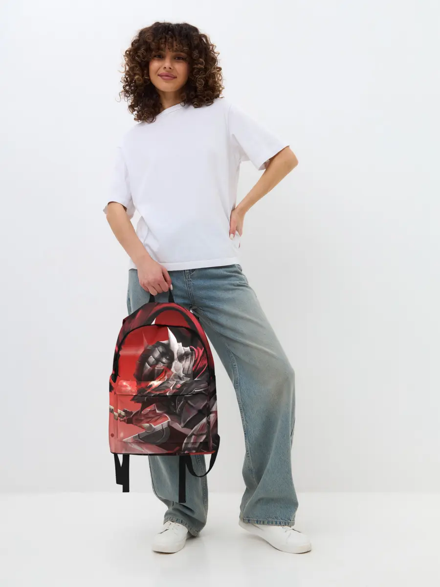 Рюкзак джинсовый / БЕРСЕРК с двух сторон