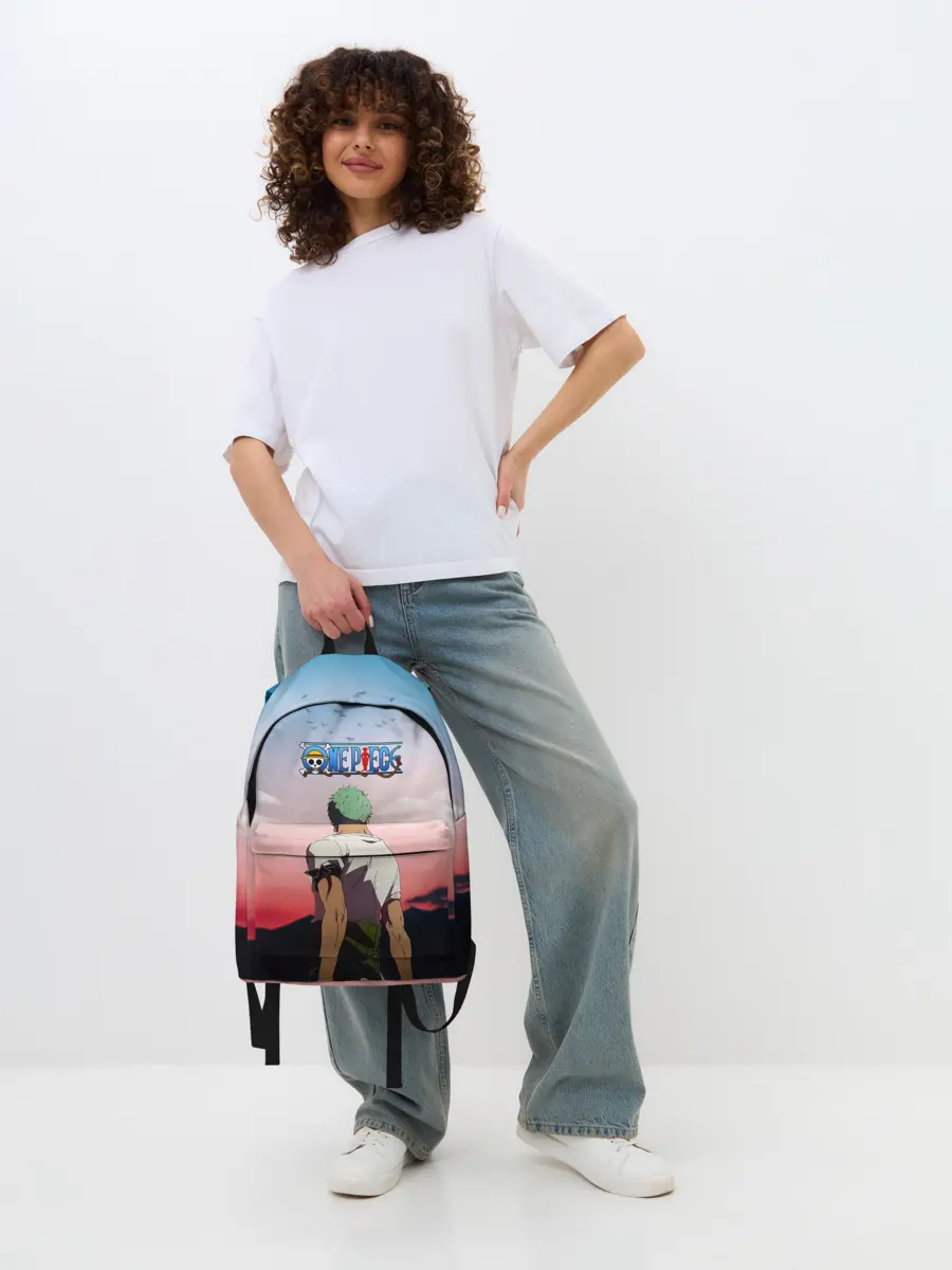 Рюкзак джинсовый / Ророноа Зоро эпичный One Piece