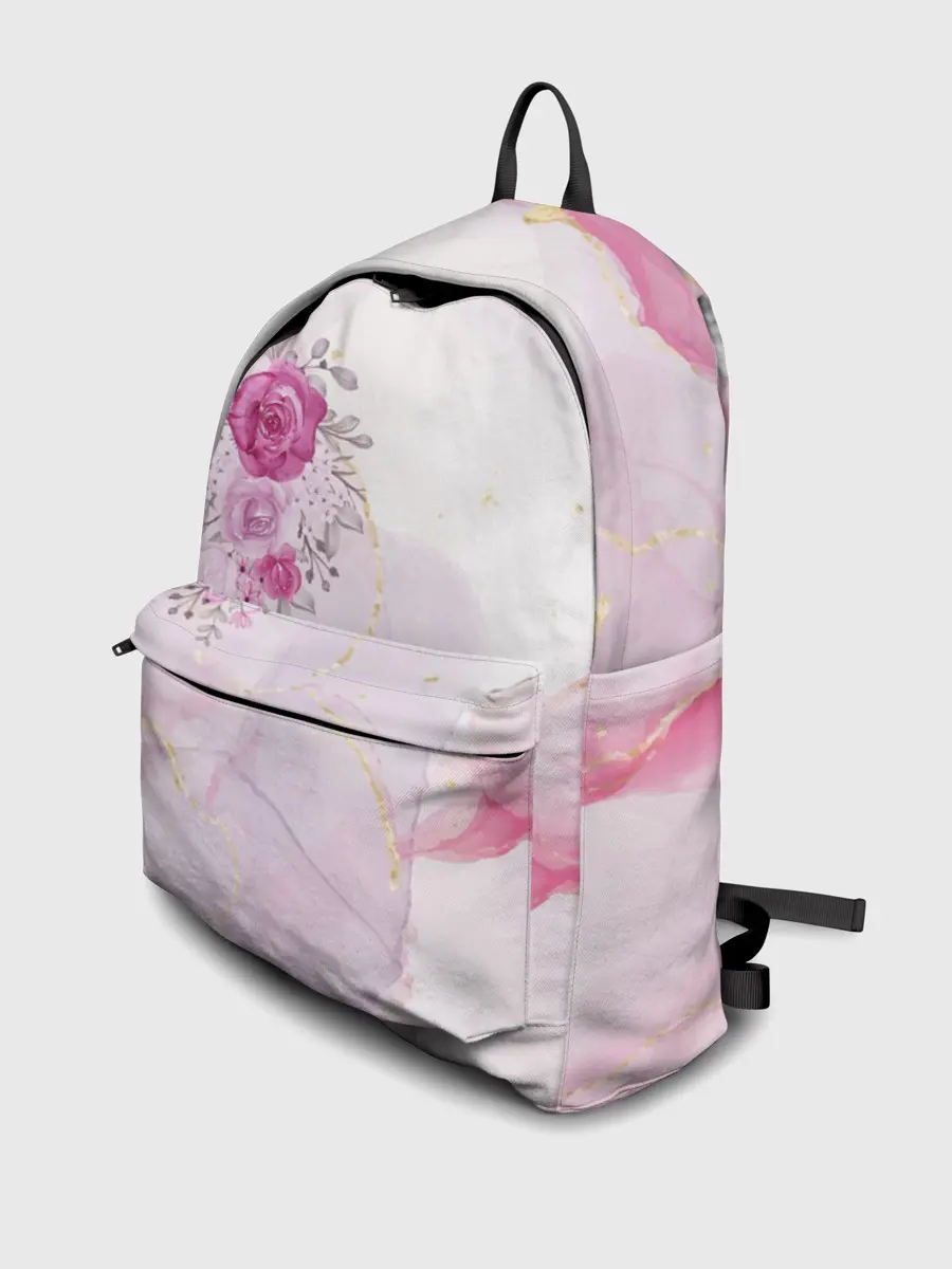 Рюкзак джинсовый / Цветы роспись акварелью