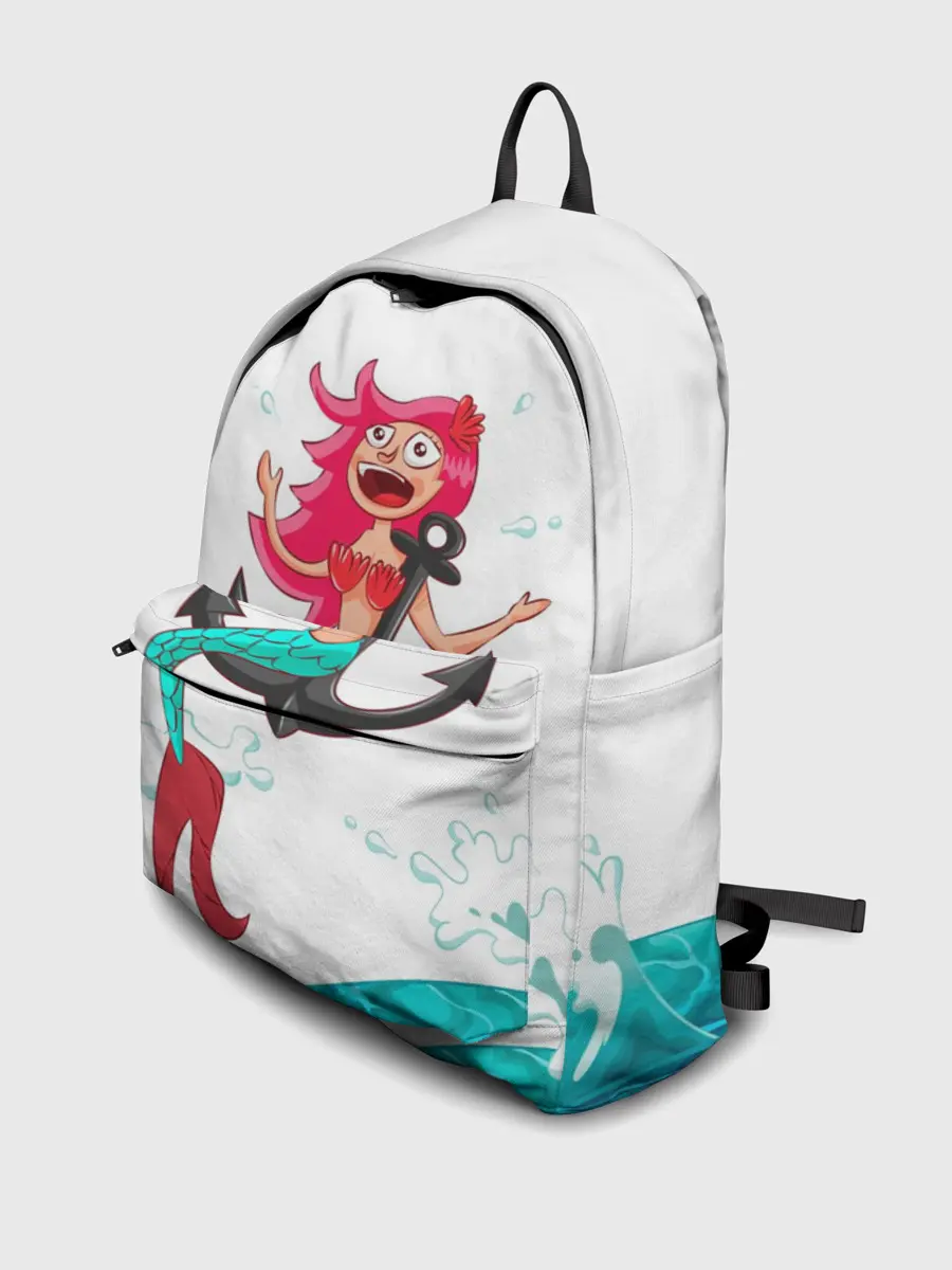 Рюкзак джинсовый / Русалка на якоре